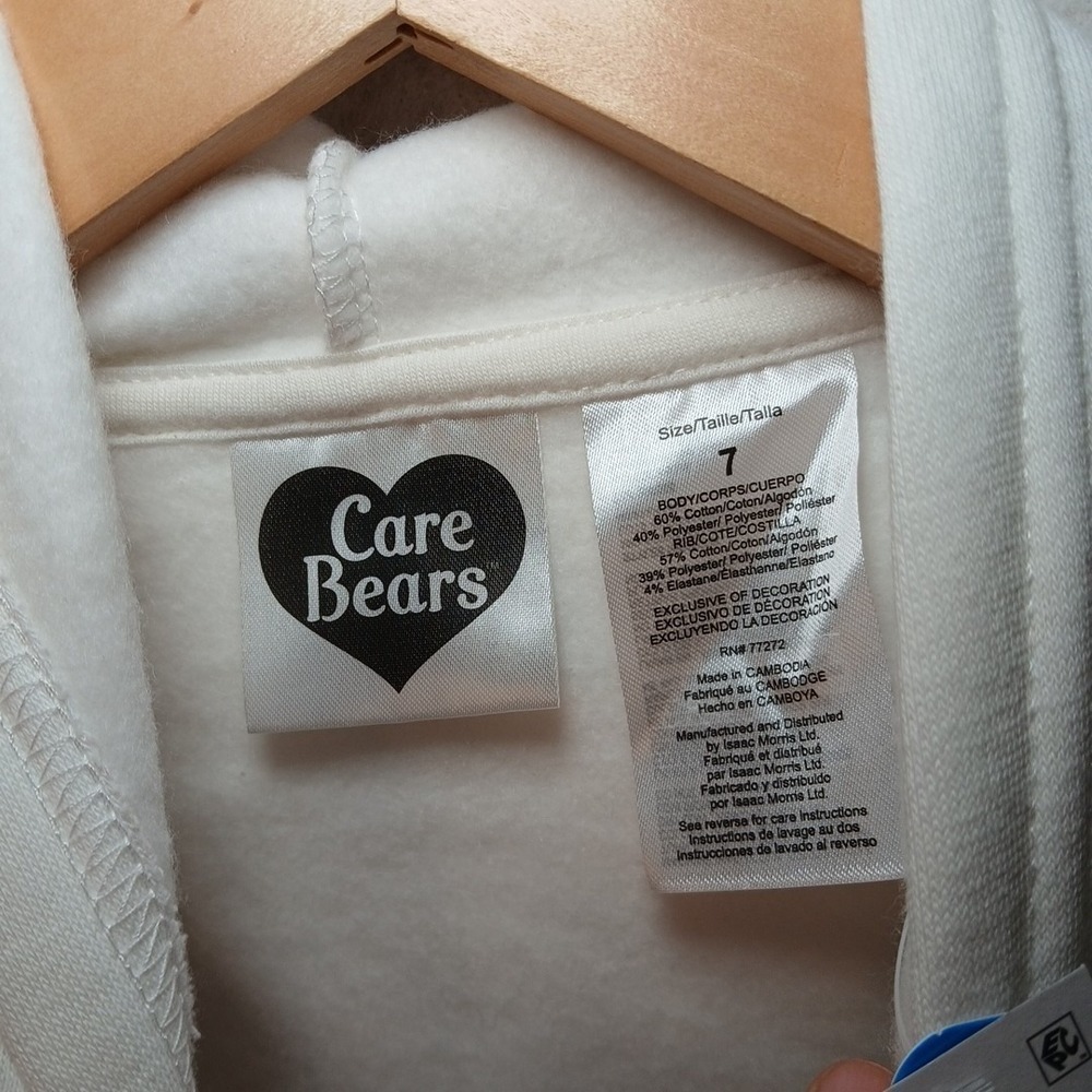 Care Bear Sweatshirt By Oshkosh Embroidered 80s Graphic Youth Size 7 Retro NWT - Picture 7 of 7